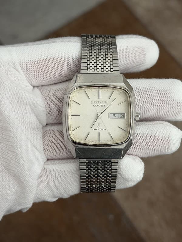 Rare Vintage Citizen Crystron Men’s Classic Kanji Quartz Dress Watch JDM 1970s