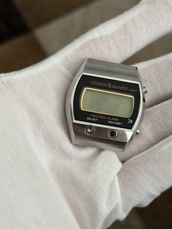 Rare Vintage Citizen Quartz Crystron Alarm 50-2111 Men’s Digital Watch JDM 1970s