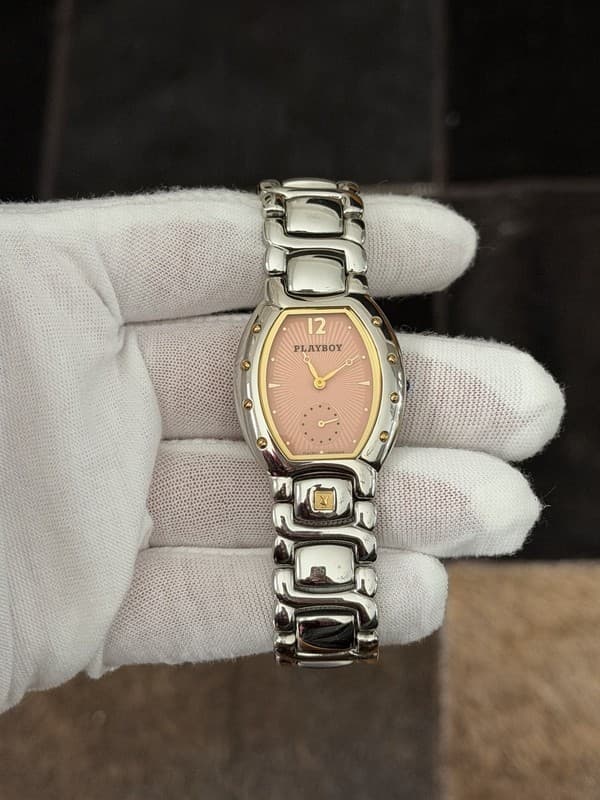 Rare Vintage Playboy Men’s Fancy Swiss Quartz Dress Watch JDM 1990s
