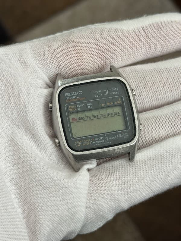 Rare Vintage Seiko Quartz Chronograph A127-5000 Digital Sports Watch JDM 1970s
