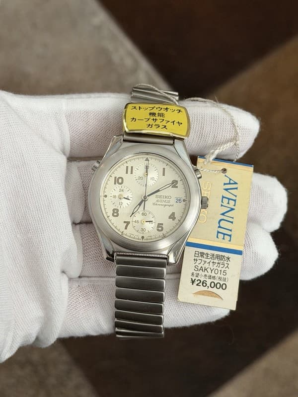 NOS Rare Vintage Seiko Avenue Chronograph 7T27-6A60 Men’s Sports Watch JDM 1990s