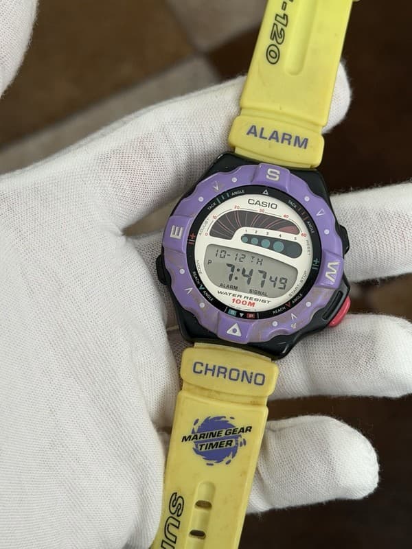 Rare Vintage Casio Surfing Timer SUF-120 Men’s Digital Sports Watch JDM 1980s