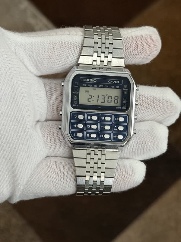 Rare Vintage Casio C-701 Men’s Digital Calculator Watch JDM 1980s Module 133