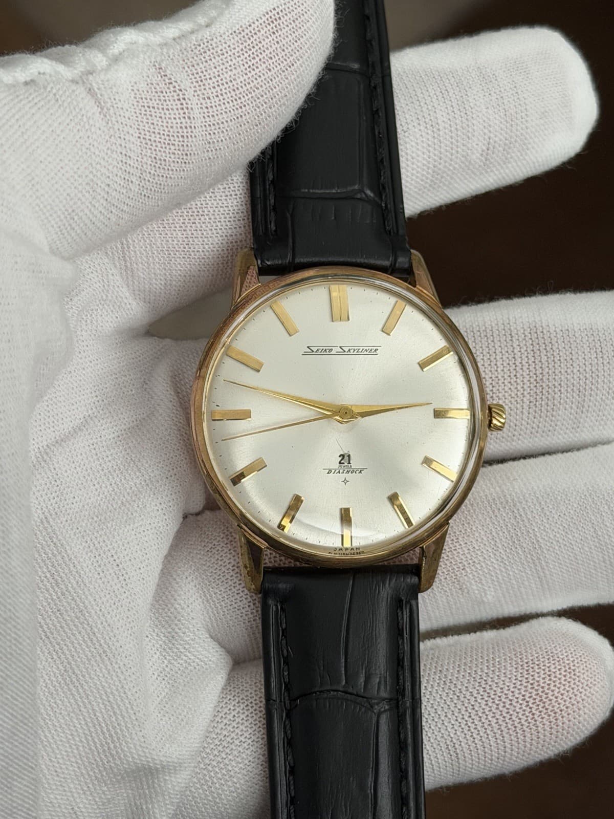 Rare Vintage Seiko Skyliner J15006E Seikosha 21J Classic Dress Watch JDM 1960s