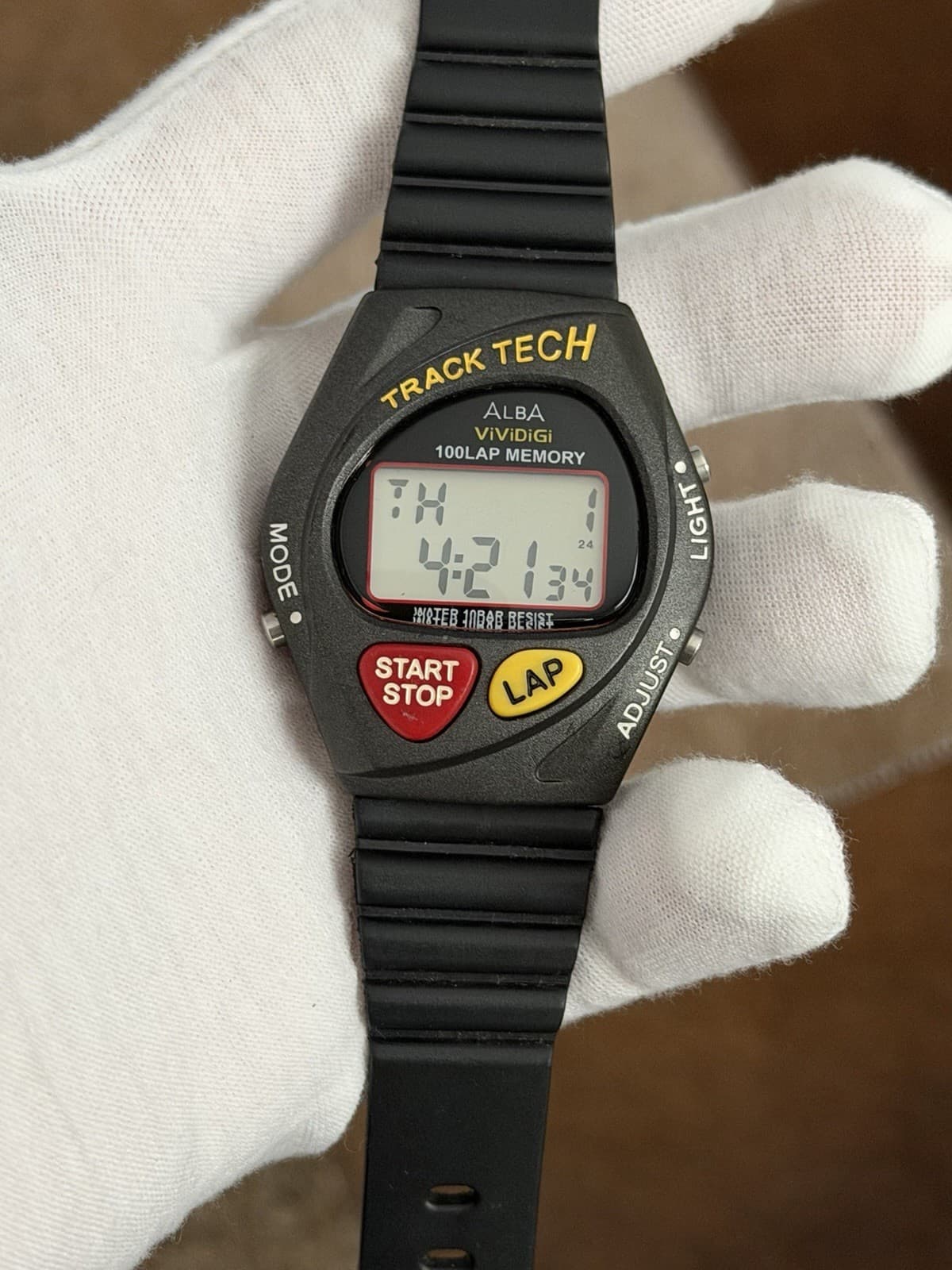 Rare Vintage Alba Track Tech W151-4A00 Men’s Digital Sports Watch JDM 1980s