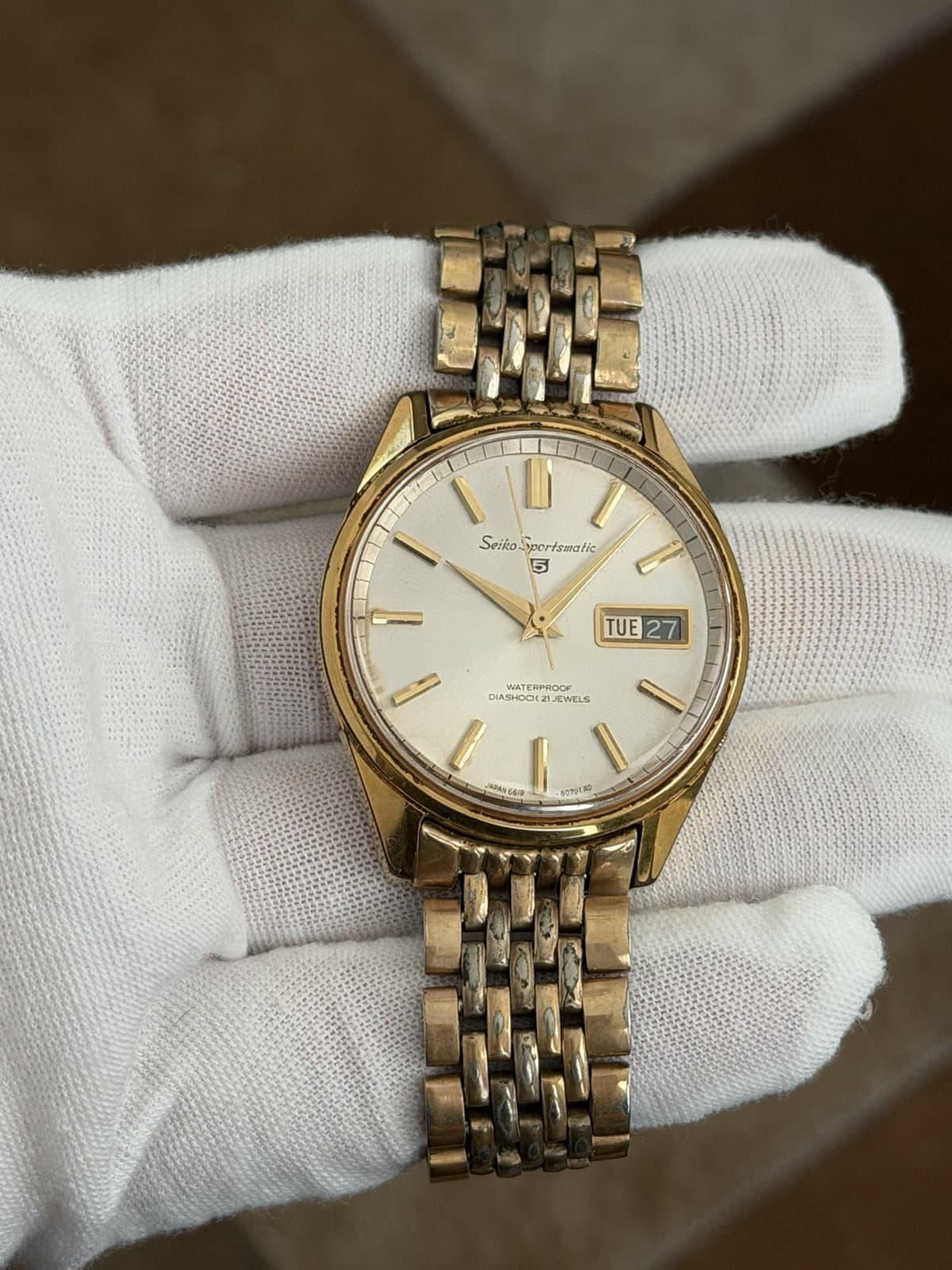 Rare Vintage Seiko 5 Sportsmatic 6619-8050 Men’s Automatic Dress Watch JDM 1960s