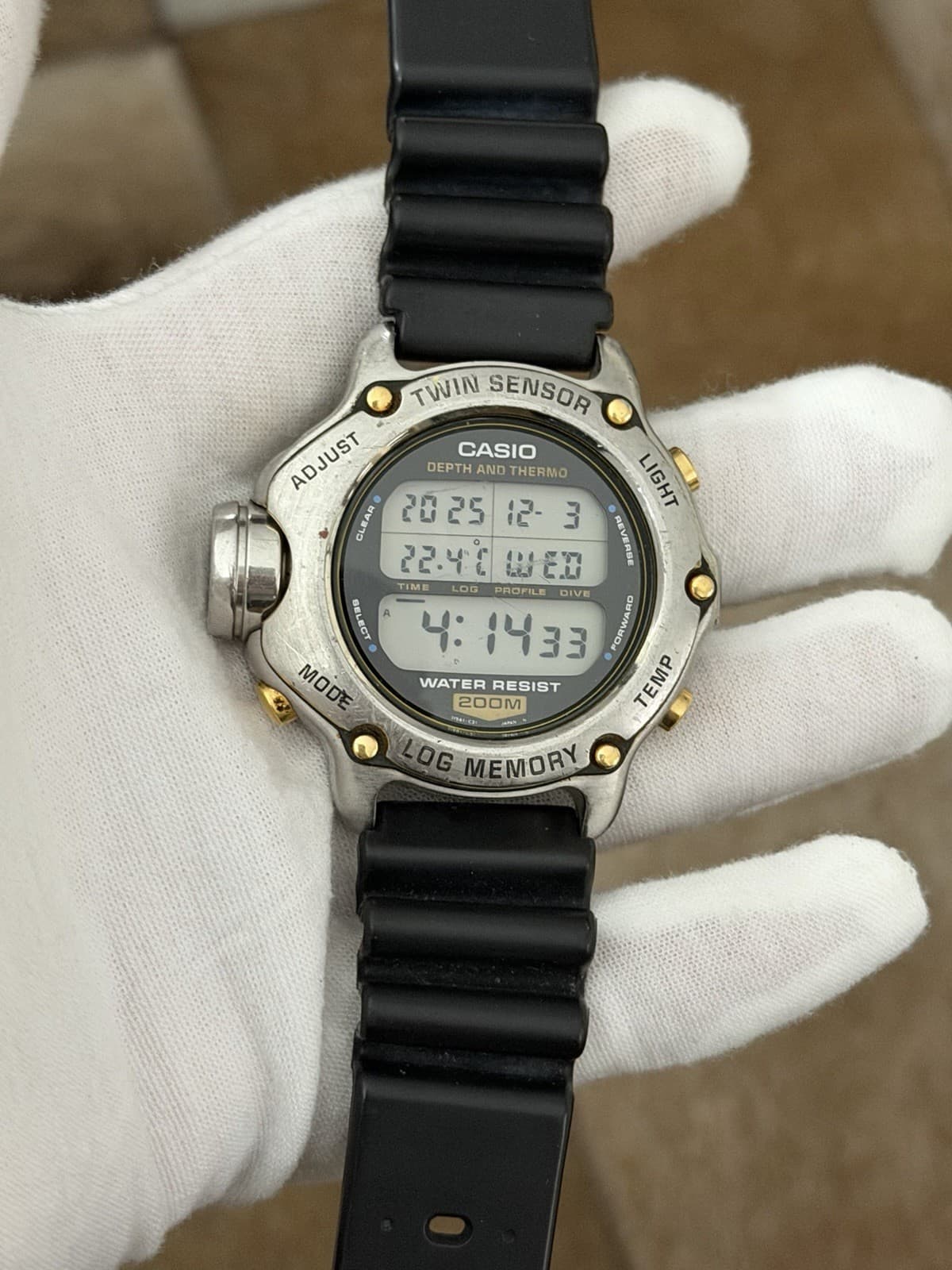 Rare Vintage Casio DEP-600 Men’s Twin Sensor Digital Diver’s Sport Watch JDM 90s