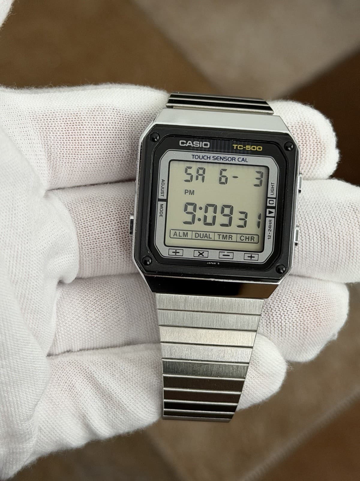 Rare Vintage Casio TC-500 Men’s Touch Screen Calculator Digital Watch JDM 1980s