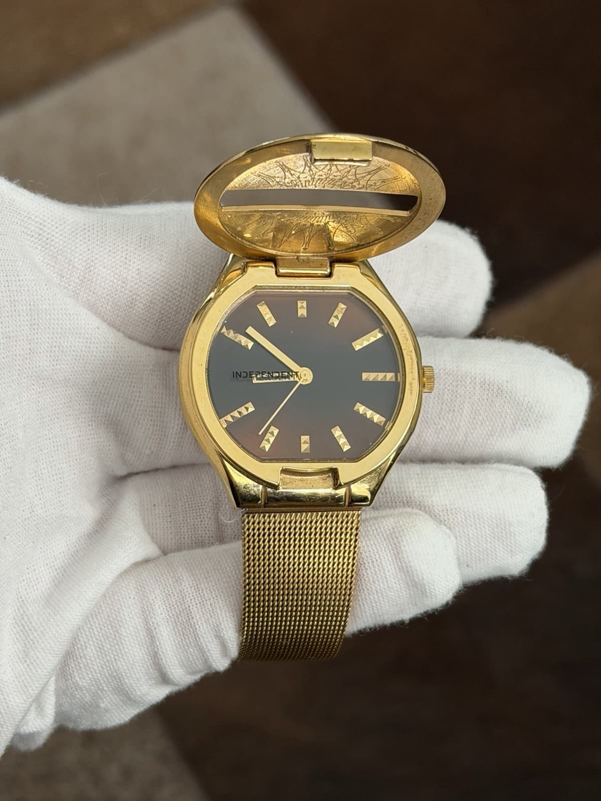 Rare Vintage Citizen Independent Flip Top Men’s Dress Watch JDM 1990s
