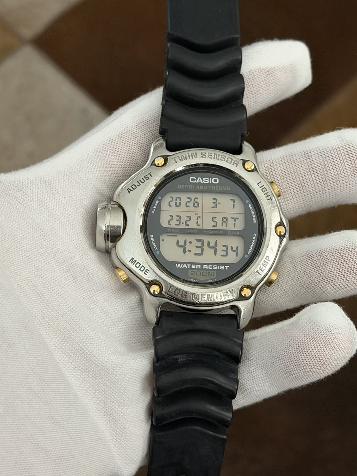 Rare Vintage Casio DEP-600 Men’s Twin Sensor Digital Diver’s Sport Watch JDM 90s