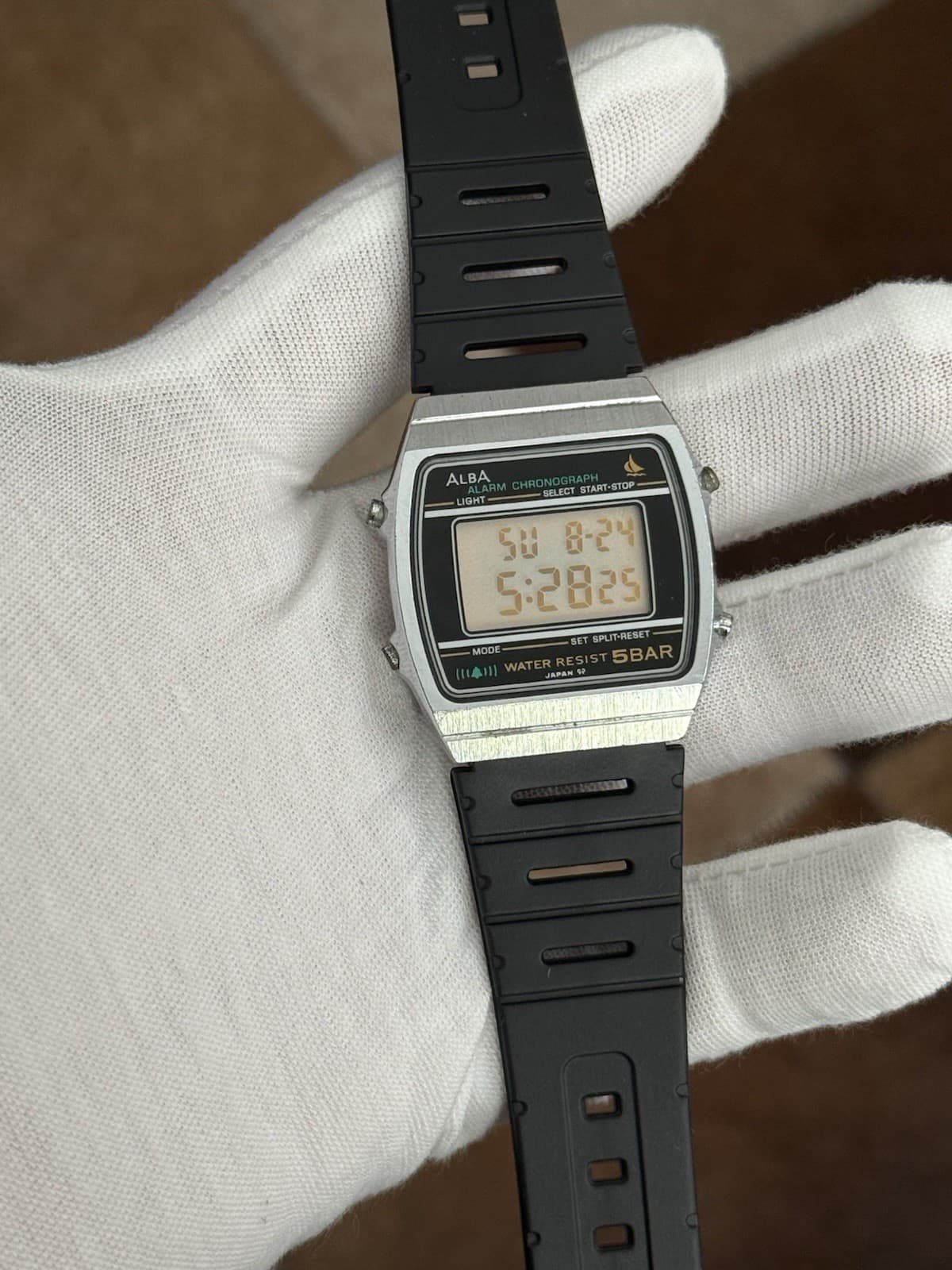 Rare Vintage Alba Men’s Digital Alarm Chronograph Sports Watch W309-4190 JDM 80s