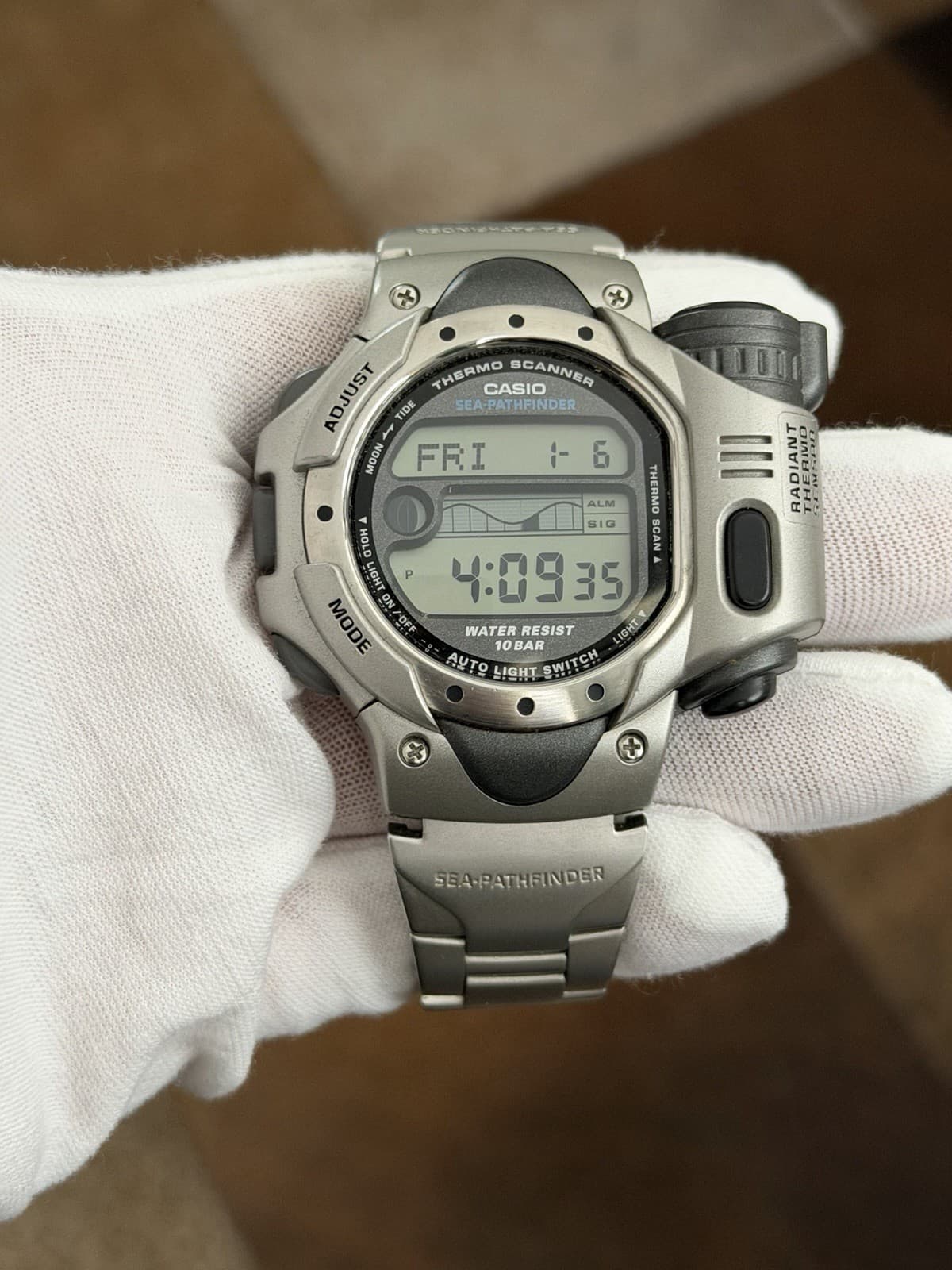 Rare Vintage Casio Sea-Pathfinder Thermo Scanner SPF-10 Men’s Digital Watch JDM