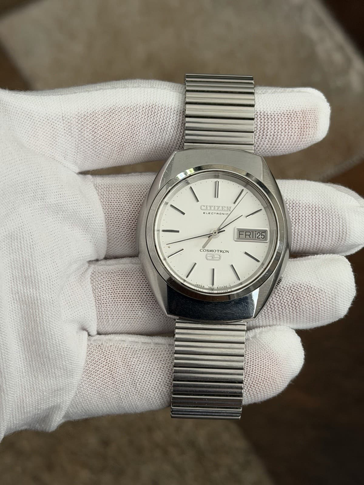 Rare Vintage Citizen Cosmotron 7804 Men’s Classic Quartz Dress Watch JDM 1970s