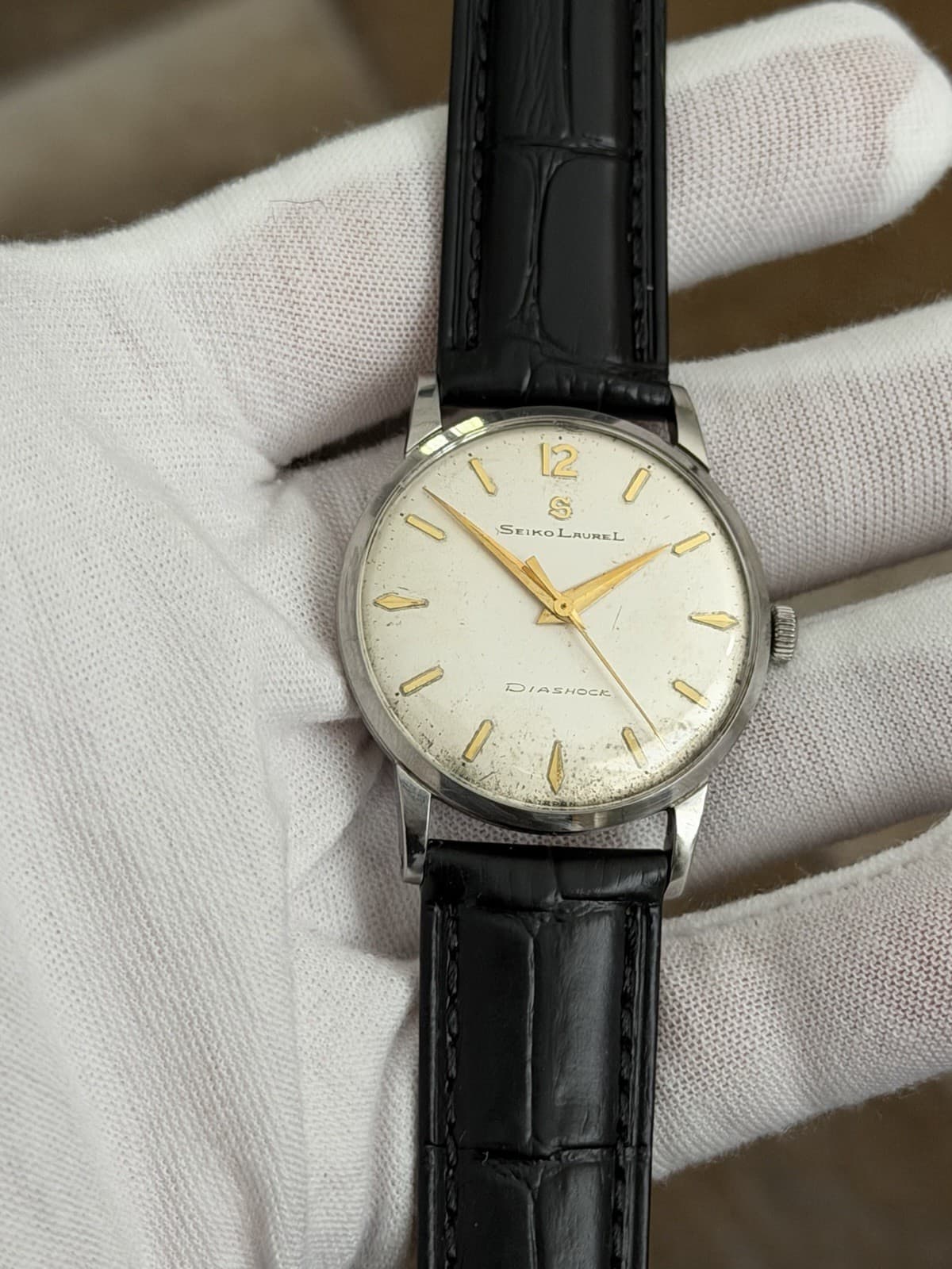 Rare Vintage Seiko Laurel 14037 Seikosha 11J Men’s Classic Dress Watch JDM 1950s