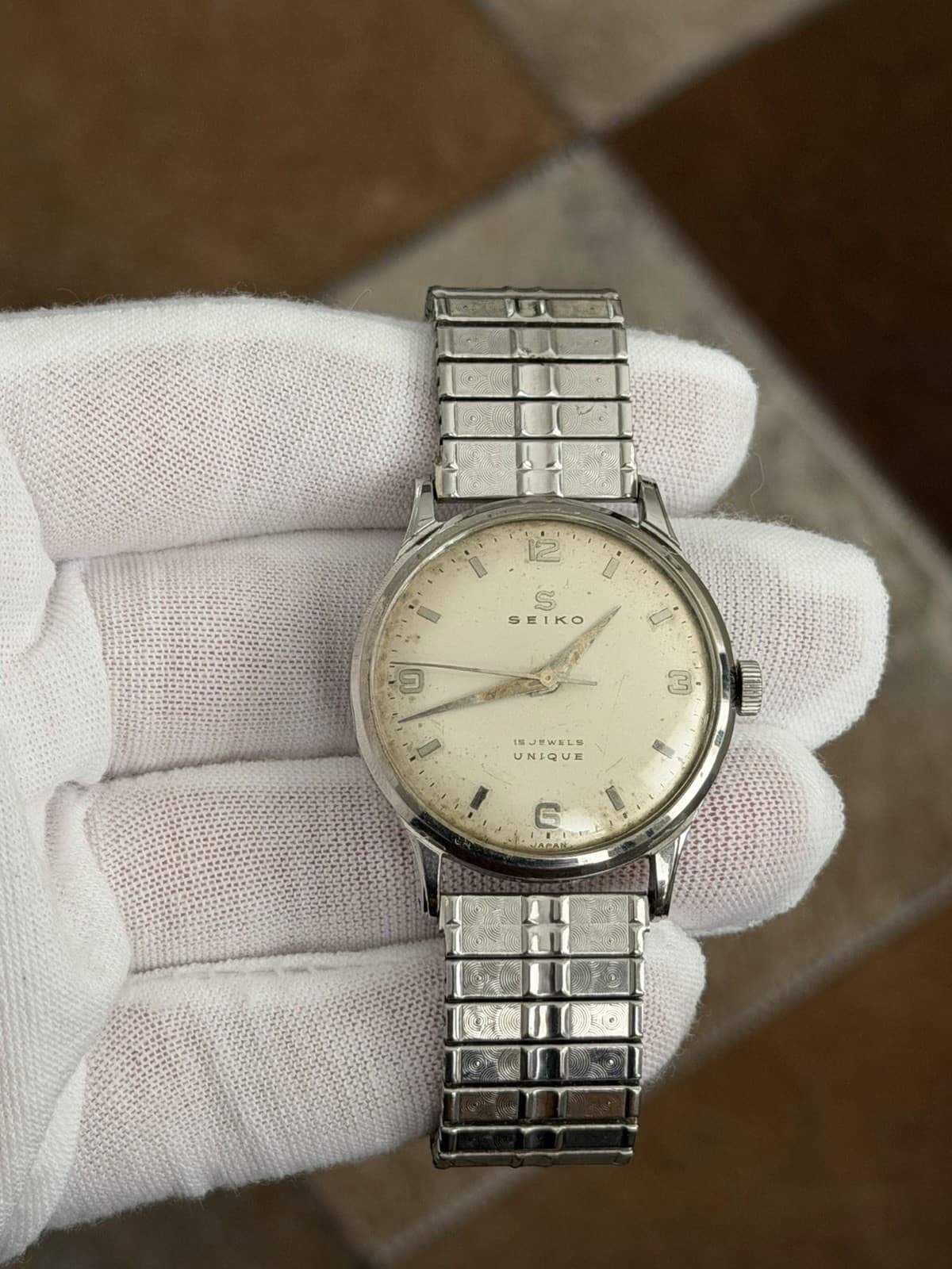 Rare Vintage Seiko Unique J13005 Seikosha 15J Men’s Classic Dress Watch JDM 50s