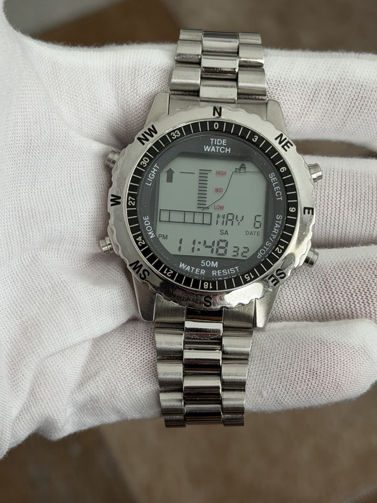 Rare Vintage Tidewatch Men’s Digital Tide Tracker Sports Watch JDM 1980s