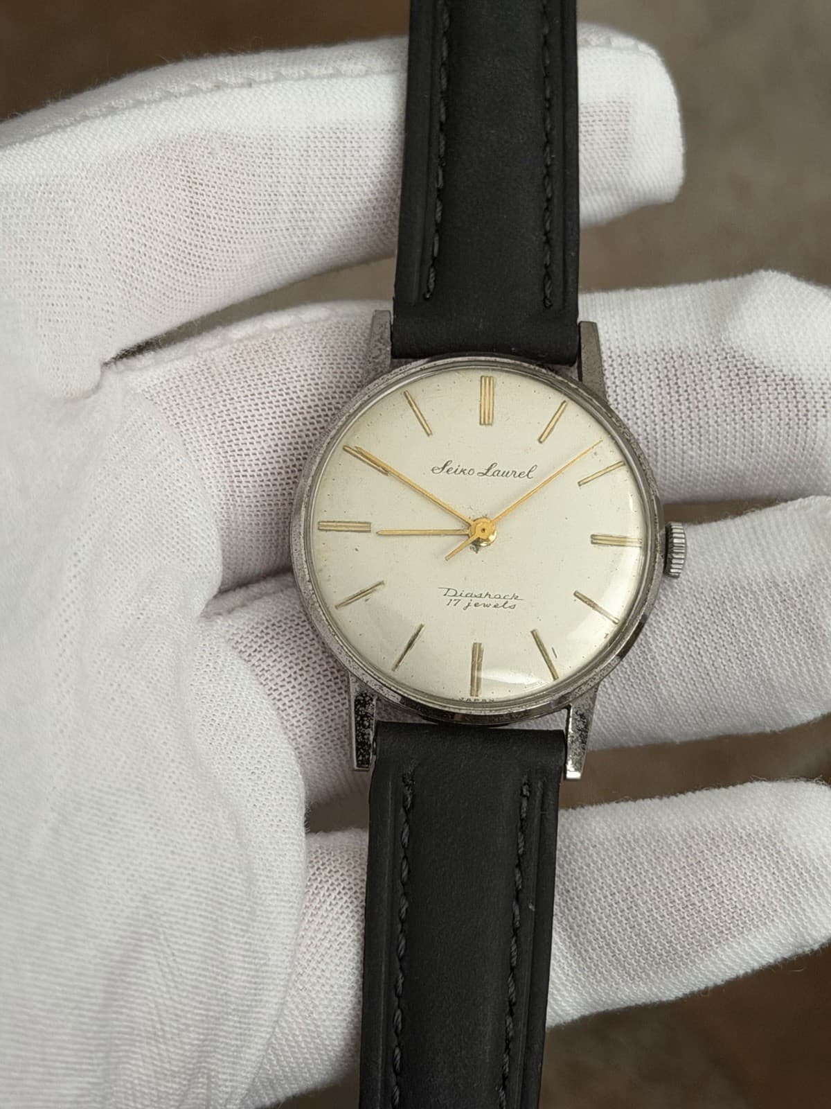 Rare Vintage Seiko Laurel 13651 Seikosha 17J Men’s Classic Dress Watch JDM 1950s