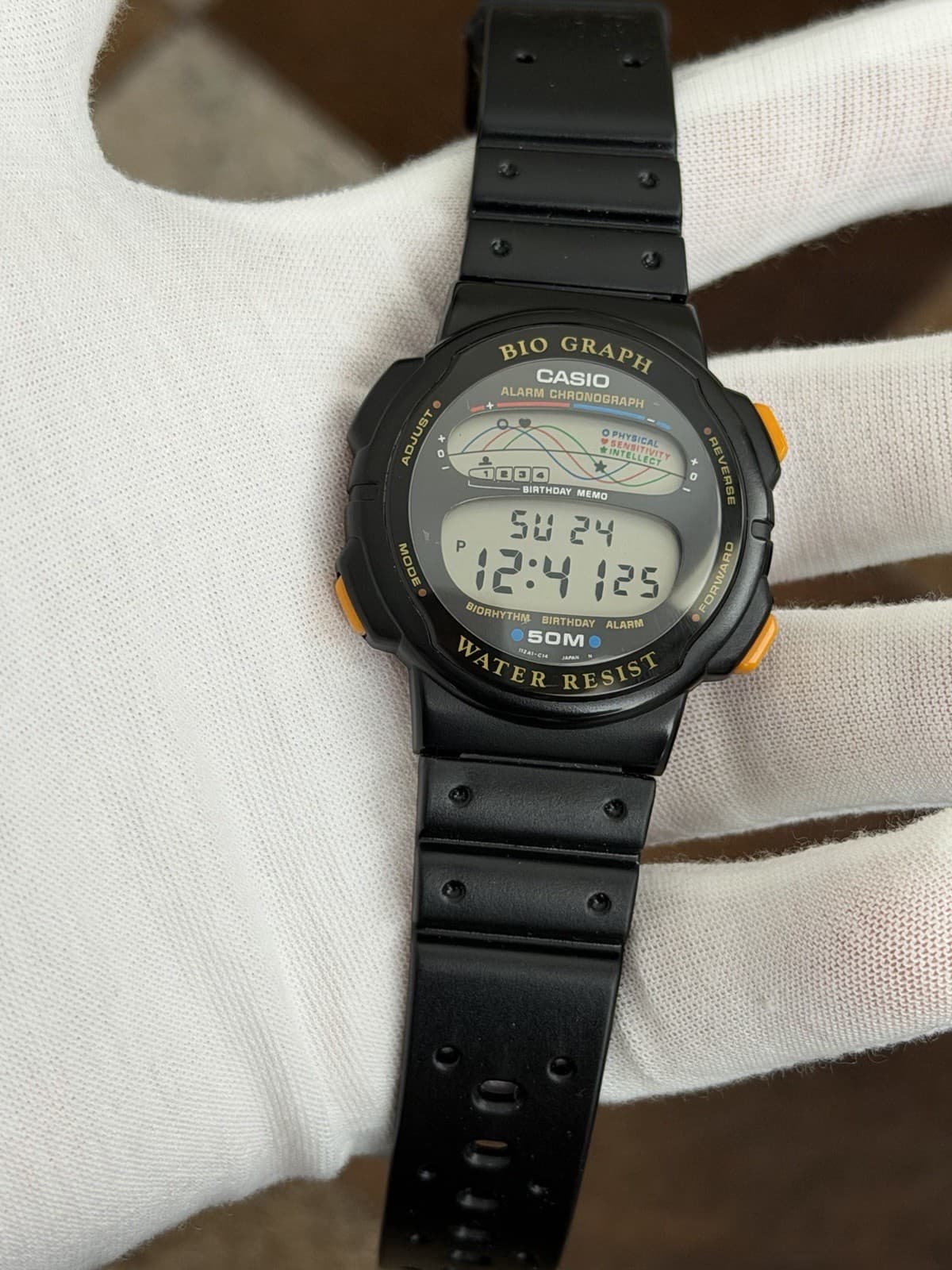 Rare Vintage Casio Bio Graph BH-100W Men’s Digital Sports Watch JDM 1980s