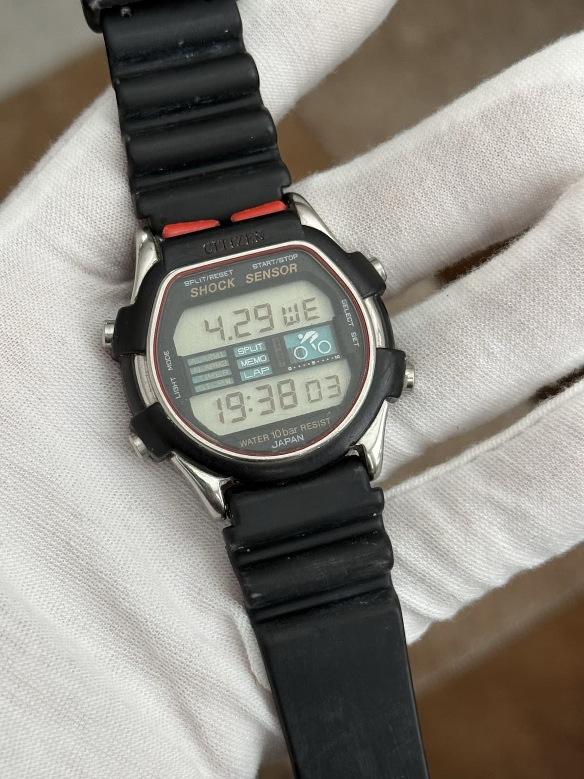 Rare Vintage Citizen D130-313241 Men’s Digital Chronograph Sports Watch JDM 80s