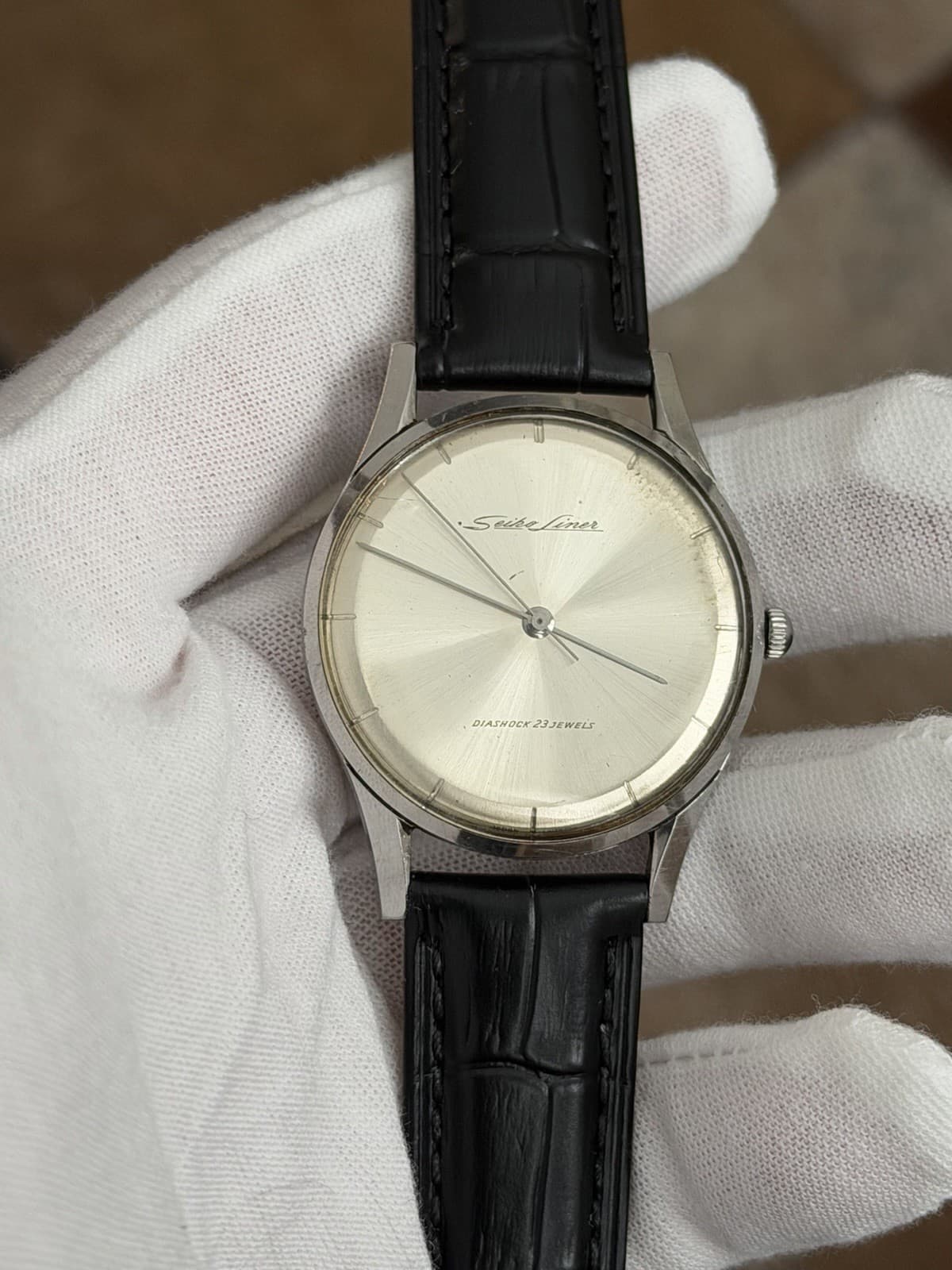Rare Vintage Seiko Liner 15006 Seikosha 23J Manual Classic Dress Watch JDM 60s