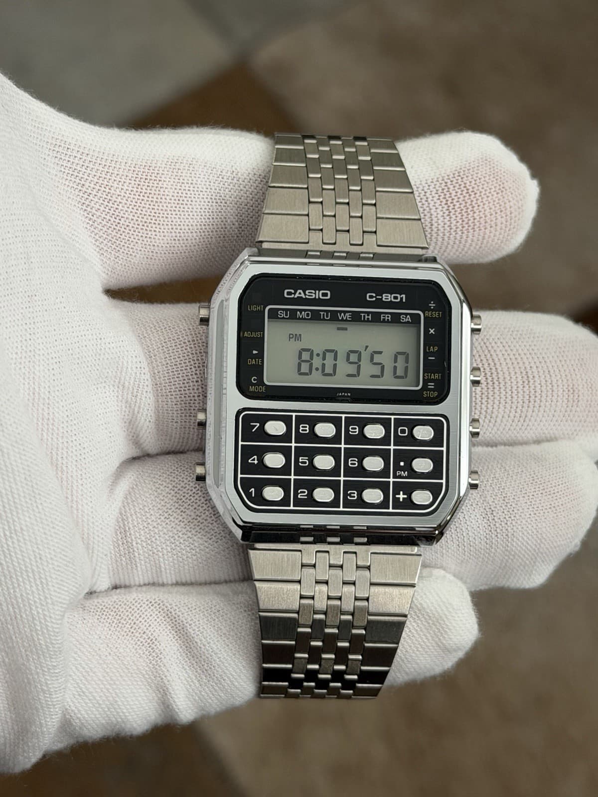 Rare Vintage Casio C-801 Men’s Digital Calculator Watch JDM 1980s Module 133