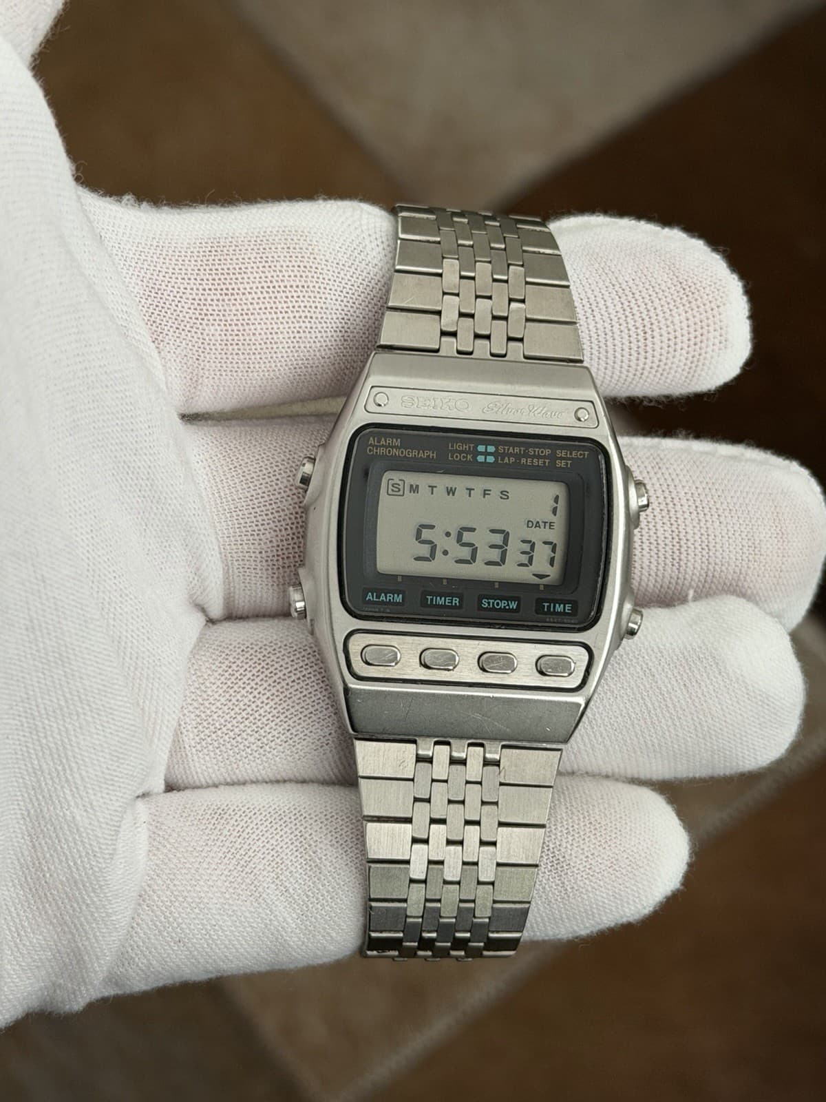 Rare Vintage Seiko Silver Wave A547-5020 Men’s Digital Sports Watch JDM 1970s
