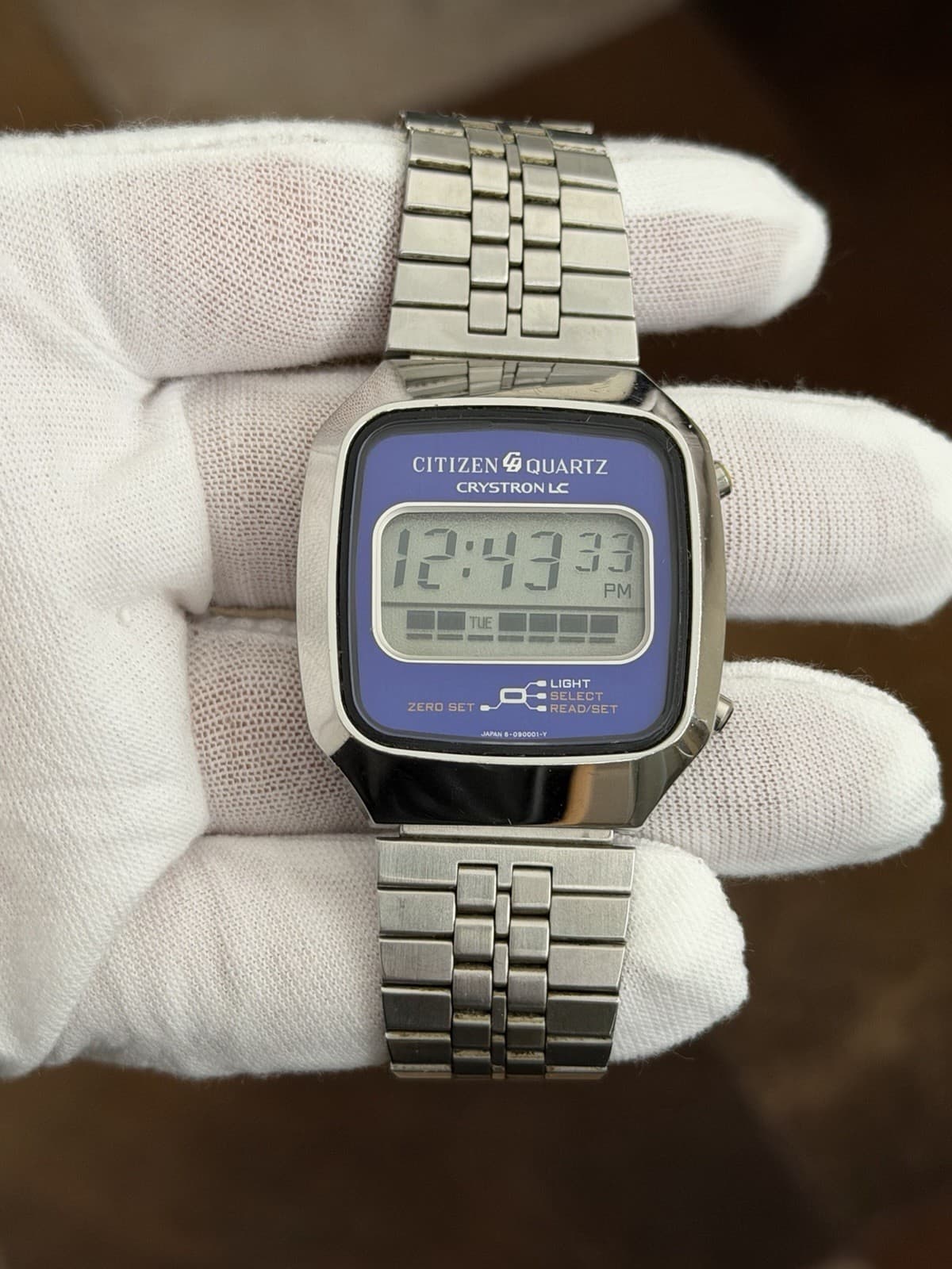 Rare Vintage Citizen Quartz Crystron LC 50-1093 Men’s Digital Watch JDM 1970s