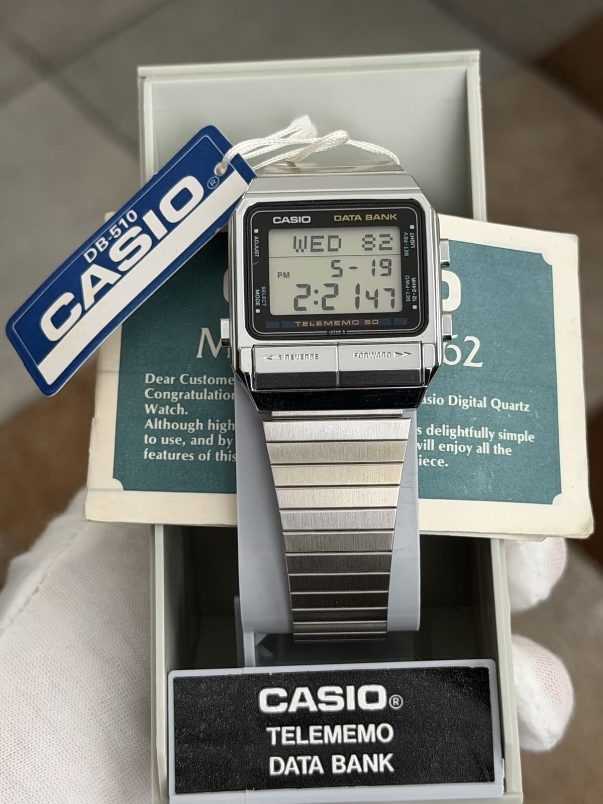 NOS Rare Vintage Casio Data Bank DB-510 Men’s Digital Watch JDM 1980s Module 262
