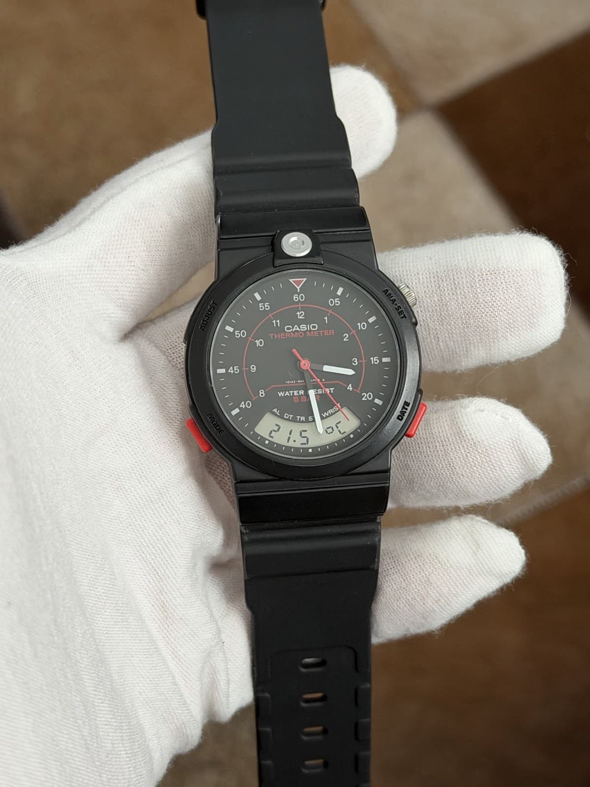 Rare Vintage Casio Thermo Meter AW-10 Men’s Ana-Digi Sports Watch JDM 1980s